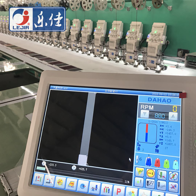 6 Colors 24 Heads Flat High Speed Embroidery Machine With Double Sequin Device, Best Chinese Embroidery Machine Supplier